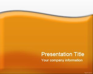 光面橙色的PowerPoint模板