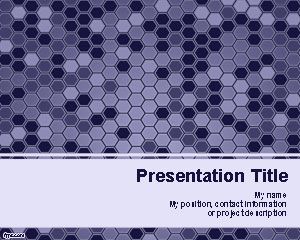 Template violeta dos hexágonos PowerPoint