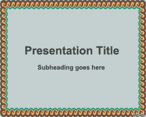 Template PowerPoint Bingkai dekoratif