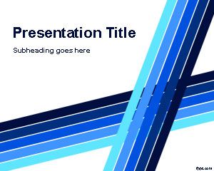 藍線專業的PowerPoint模板
