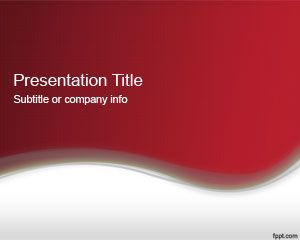 Abstract Red PowerPoint Template 2013