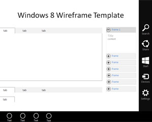 Windows 7 Wireframe Template untuk PowerPoint