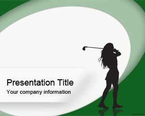Template wanita Golf PowerPoint