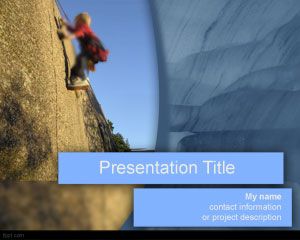 Sukces Wspinaczka PowerPoint Template