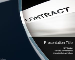 Contract PowerPoint șablon