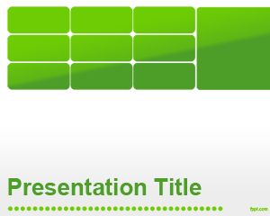 Plantilla verde de negocios de PowerPoint