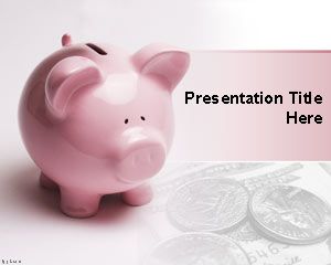 Finanz Piggy Bank Powerpoint-Vorlage