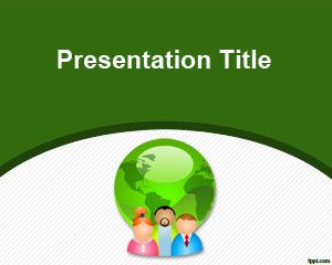 Grün Kommunikation Powerpoint-Vorlage
