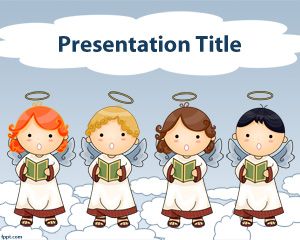 Choir of angels PowerPoint Template