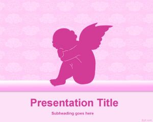 Baby Angel Background Template untuk PowerPoint