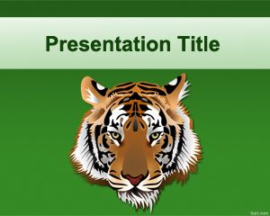 Plantilla de PowerPoint Tigre