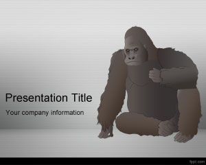 Plantilla de PowerPoint gorila