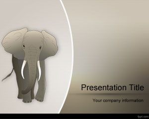 Afrikanischer Elefant Powerpoint-Vorlage