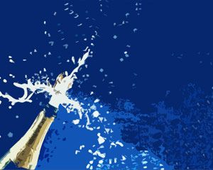 Champagne para la celebración de PPT