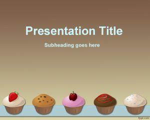 纸杯蛋糕食谱的PowerPoint模板