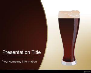 Plantilla oscura de la cerveza PowerPoint