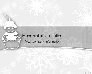 Dingin Snowman Template PowerPoint
