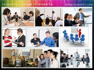 9 Business Training Meeting Szene Charakter Slide Illustration Material
