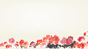 A bunch of peony background Chinese wind PPT background picture