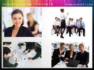 Sekelompok orang bisnis yang bekerja tim Slideshow bahan ilustrasi Download