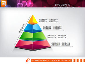 Sekelompok indah 3d padat piramida PPT grafik Template Download