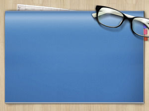 Satu set notepad biru gambar latar belakang PPT
