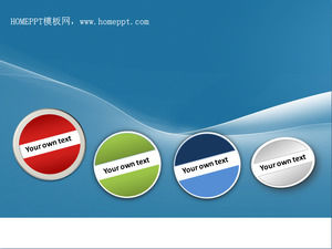 Satu set gambar latar belakang bisnis PPT sederhana biru