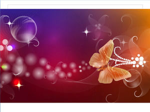 A set of exquisite butterfly illustrations PPT background pictures