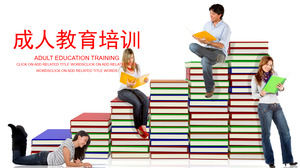 Modelo de PPT de treinamento de educação de adultos