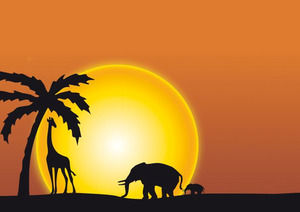 la puesta del sol africana