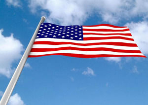 アメリカUSA国旗のパワーポイントテンプレート
