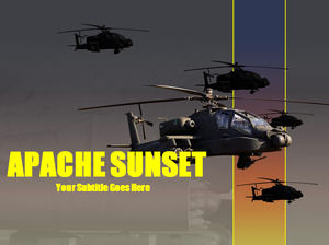 Apache helicopter PPt template