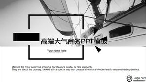 Atmospheric travel PPT template for yacht background