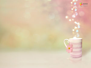 Beautiful cute cup water cup PPT background