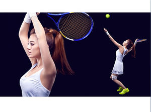 Красота теннисистка РРТ фоновое изображение