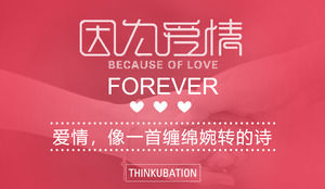 因为爱，爱你，Tanabata浪漫爱情PPT专辑模板