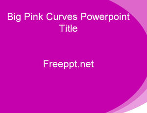 Duży różowy Krzywe PowerPoint