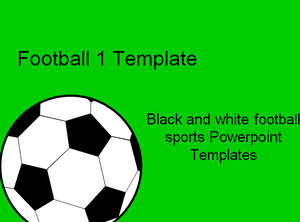 Czarne i białe sportowe piłki nożnej Szablony Powerpoint
