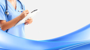Albastru medic asistentă medicală de fundal imagine de fundal PPT