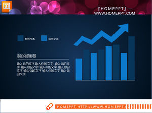 Gráficos Informe plano azul de negocios PPT Descargar gratis