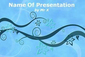 Blue Floral Background powerpoint template