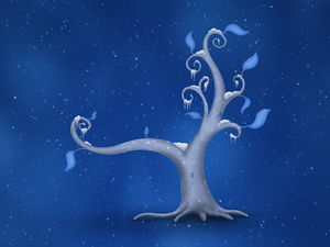 Blauer Himmel Stereo Baum Diashow Hintergrundbild