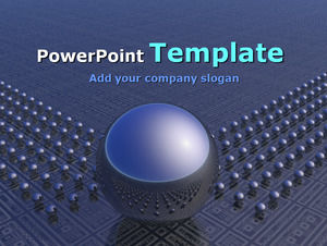 Blue the 3D ball style PPT template