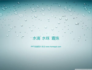 Blue water drops dew PPT background picture download