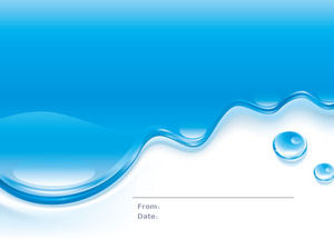 Голубые капли воды тема Powerpoint, шаблоны