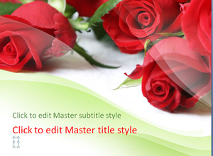 Bright rose background romance slide template download