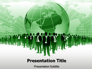 Business people gather ppt template