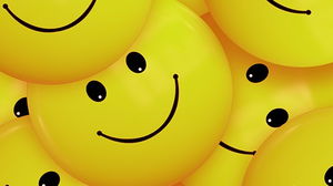 Cartoon smiley face PowerPoint background picture
