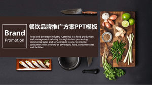 Catering brand promotion program PPT template