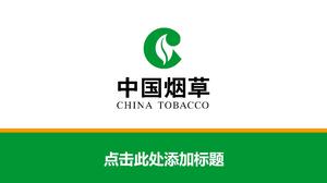 중국 담배 회사 공식 PPT 템플릿